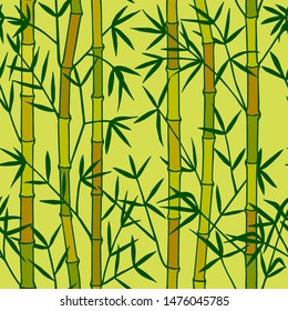Bamboo seamless pattern, eps10 vector illustration. hand drawing