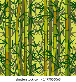 Bamboo seamless pattern, eps10 vector illustration. hand drawing