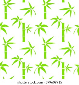 Bamboo seamless pattern isolated on white background.