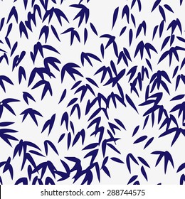 Bamboo seamless pattern, Japanese / Chinese hand drawn style , natural background, vector illustration