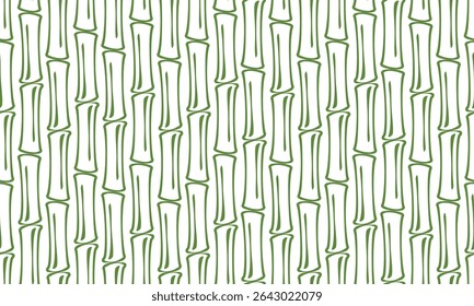 Padrão sem emenda de bambu sobre fundo branco. Bosque de bambu natural.