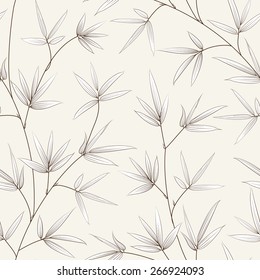 Bamboo seamless texture for fabric swatch. Vector illustration.