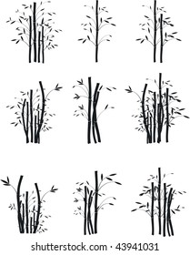 bamboo set pack in vector format