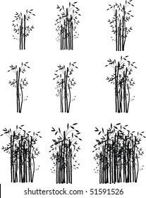 bamboo set pack in vector format very easy to edit