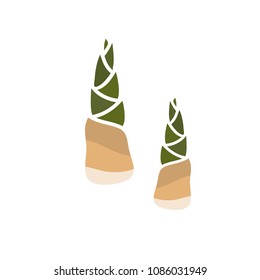 bamboo shoot / cartoon vector and illustration, hand drawn style, isolated on white background.