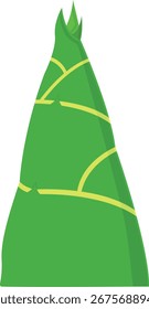 Bamboo Shoot Flat Illustration. Clean Icon Design Element on Transparent Background