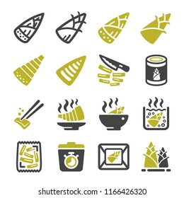 Bamboo Shoot Icon Set