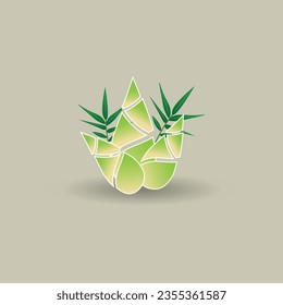 ilustración de disparo de bambú eps vectorial 10