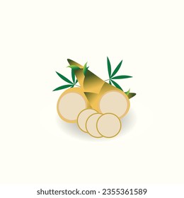bamboo shoot illustration vector eps 10