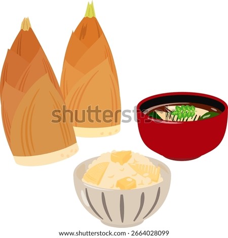 Bamboo shoot rice and bamboo soup