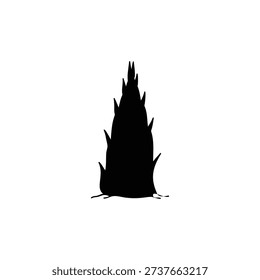 Bamboo shoot silhouette icon vector illustration.



