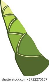 Bamboo shoot sprout vector illustration.