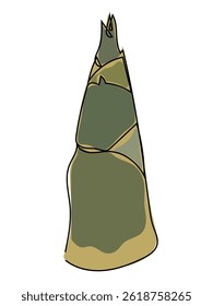 Bamboo shoots in a continuous line pattern