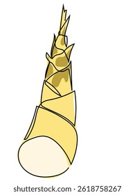 Bamboo shoots in a continuous line pattern