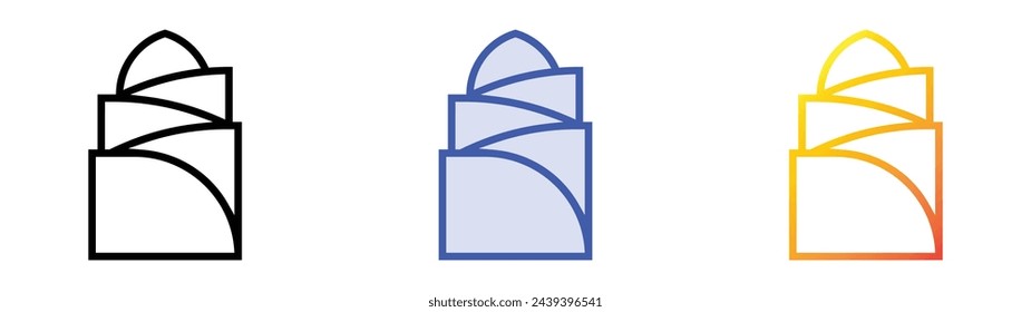 bamboo shoots icon. Linear, Blue Fill and Gradient Style Design Isolated On White Background