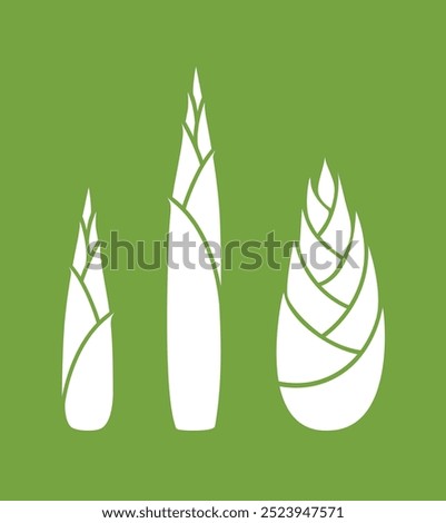 Bamboo shoots logo. Isolated bamboo shoots white background