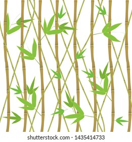 Bamboo Shoots Set Eco Decorative Element Border for Web Symbol of Relax, Rest