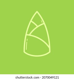 Bamboo shoots vector. Bamboo icon.
