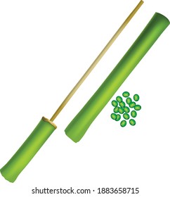 The bamboo shot is a shooting toy made of small bamboo. The bullets used are usually coiled wet paper, or it can also be seeds such as green beans. Some call this the "cettolan toll" or "plethokan"