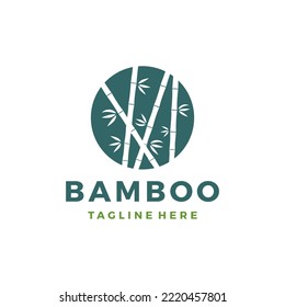 Ilustración vectorial del logo de la silueta de bambú