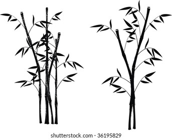 bamboo silhouette in vector format very easy to edit
