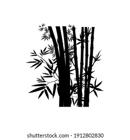 Bamboo Silhouettes for Art Illustration, Background, Decoration, Ornate, Website or Graphic Design Element. Vector Illustration