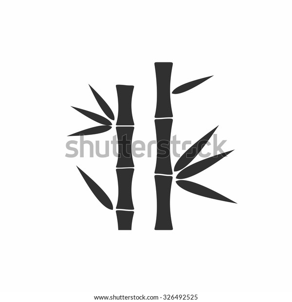 Bamboo Silhouettes On White Background Vector Stock Vector (Royalty ...