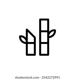 bamboo simple icon vector design