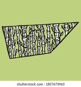 Bamboo sketch. Vector illustration of bamboo background. Hand drawn bamboo.