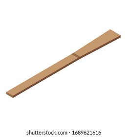 Bamboo spoon icon. Isometric of bamboo spoon vector icon for web design isolated on white background