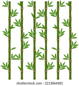 Bamboo stalks. Cartoon vector illustration for children