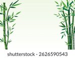 Bamboo stalks and leafy branches background. bamboo illustration design, ideal for eco, nature, or botanical designs and background layouts