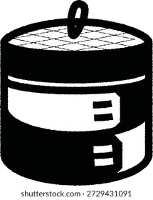 Vapor de bambú -2-mono, aislado sobre fondo blanco