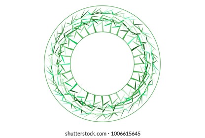 Bamboo Stems. Circle of Bamboo Leaves. Creative Circle in Ethnic Style. Round Frame of Leaves. Stems with Leaves for Wallpaper, Tile, Postcard, Card, Invitation. Circle Frame. Wreath of Twigs.