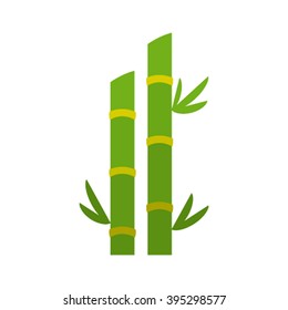 Bamboo stems icon  flat vector illustrations isolate on a white background