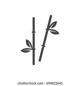 Bamboo stems icon on white background. Bamboo stems vector logo illustration isolated sign symbol. Modern pictogram for web graphics