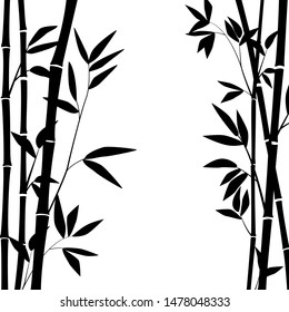 bamboo stems and leaves for graphic design. EPS-10