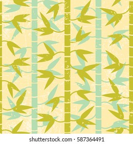 Bamboo stems seamless pattern .  All objects are conveniently grouped and easily editable