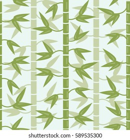 Bamboo stems seamless pattern .  All objects are conveniently grouped and easily editable