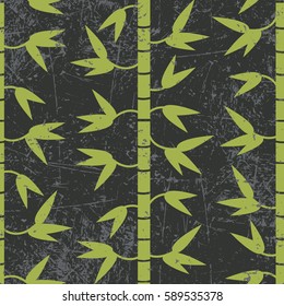 Bamboo stems seamless pattern .  All objects are conveniently grouped and easily editable