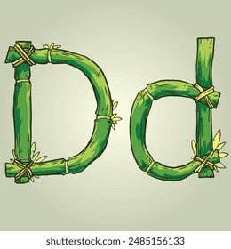 Bamboo Stick Alphabet Letter D