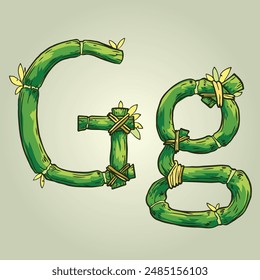 Bamboo Stick Alphabet Letter G