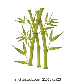 Bamboo Stick as China Object and Traditional Cultural Chinese Symbol Vector Illustration