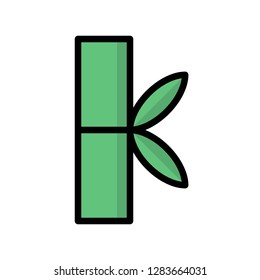 Bamboo stick vector, Chinese New Year related filled design icon editable stroke