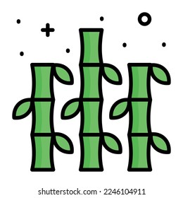 Bamboo sticks vector design in modern and trendy style, easy to use