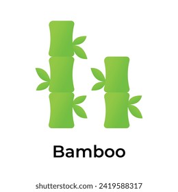 Diseño vectorial de palos de bambú en un estilo moderno y moderno, fácil de usar