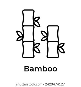 Bamboo sticks vector design in modern and trendy style, easy to use
