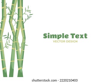 Bamboo sugar cane forest tree frame banner background abstract concept. Vector graphic design illustration element
