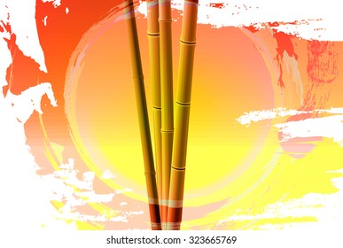 Bamboo sunset
