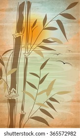Bamboo sunset